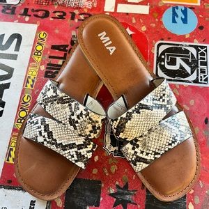 Mia Snakeskin Sandals